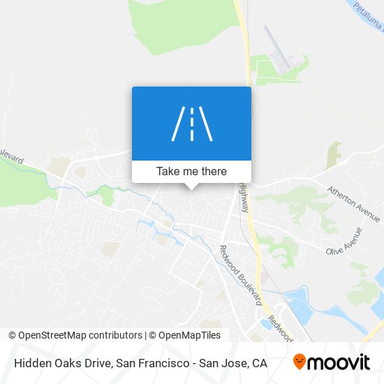 Hidden Oaks Drive map