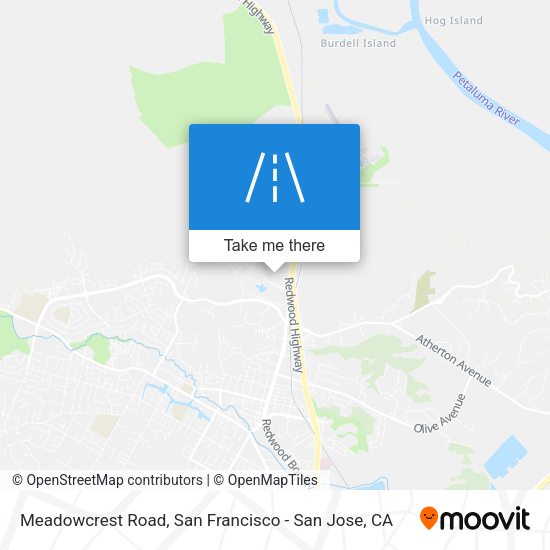 Meadowcrest Road map