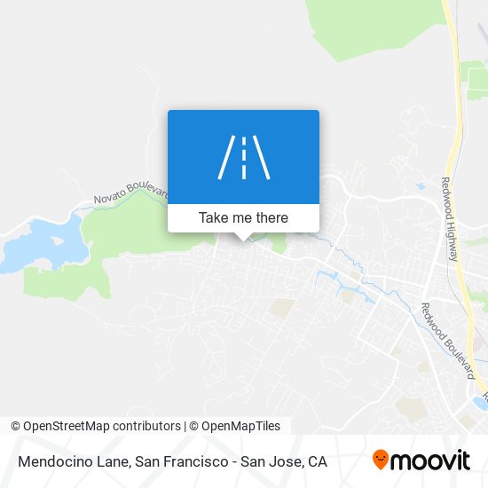 Mendocino Lane map