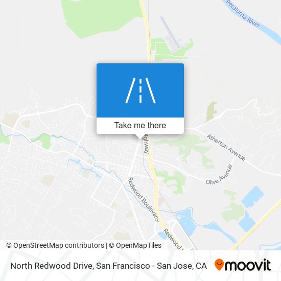 North Redwood Drive map