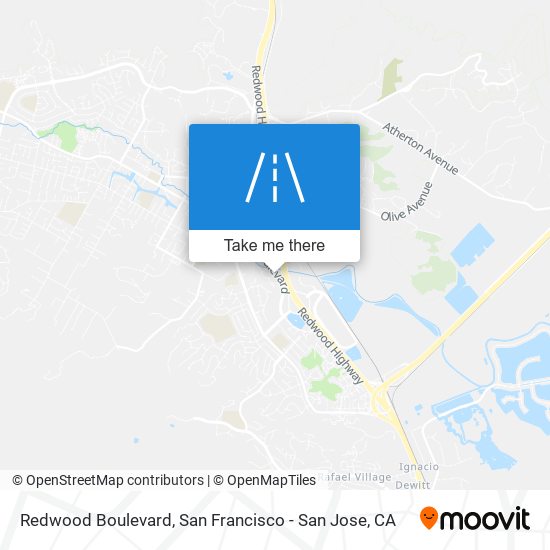 Redwood Boulevard map