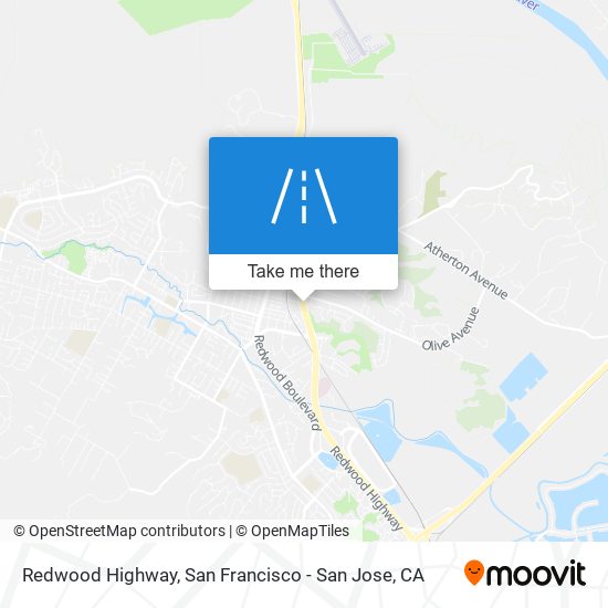 Redwood Highway map