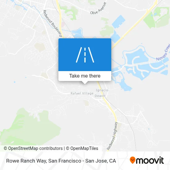 Rowe Ranch Way map