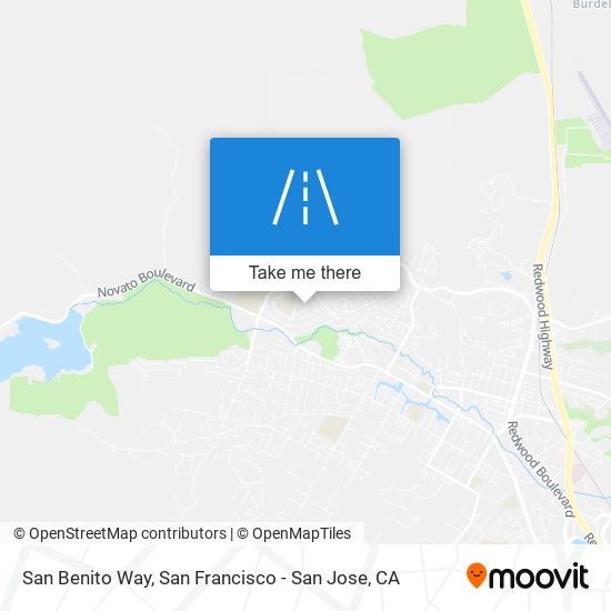 San Benito Way map