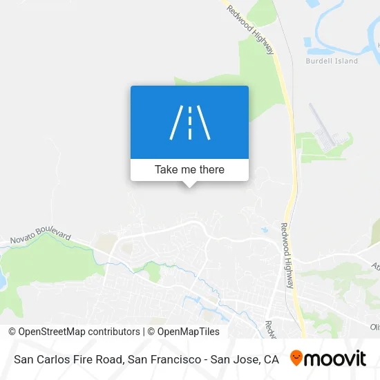 San Carlos Fire Road map