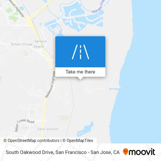 South Oakwood Drive map