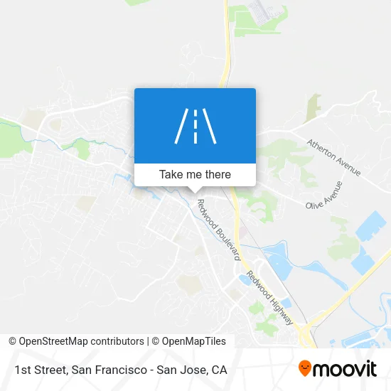 1st Street map