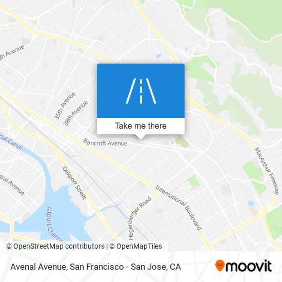 Avenal Avenue map