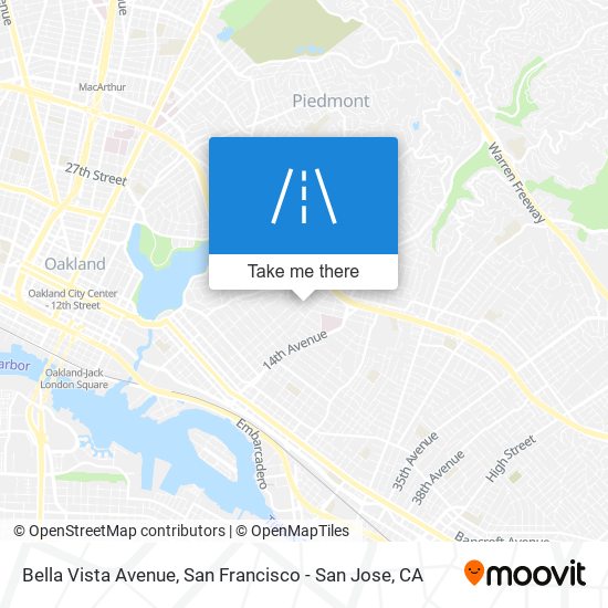 Bella Vista Avenue map