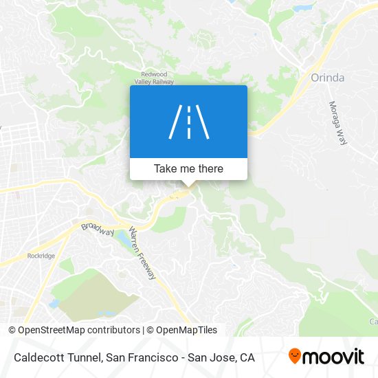 Caldecott Tunnel map