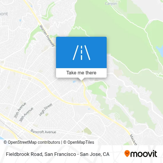Fieldbrook Road map