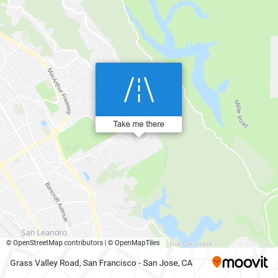 Grass Valley Road map