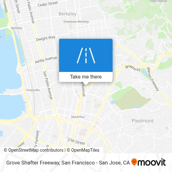 Grove Shafter Freeway map