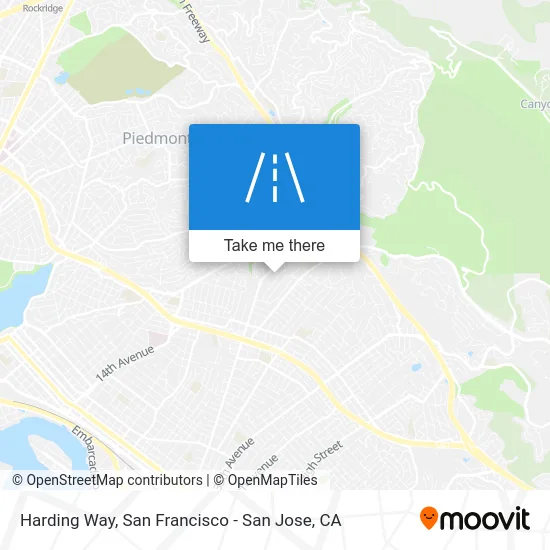 Harding Way map