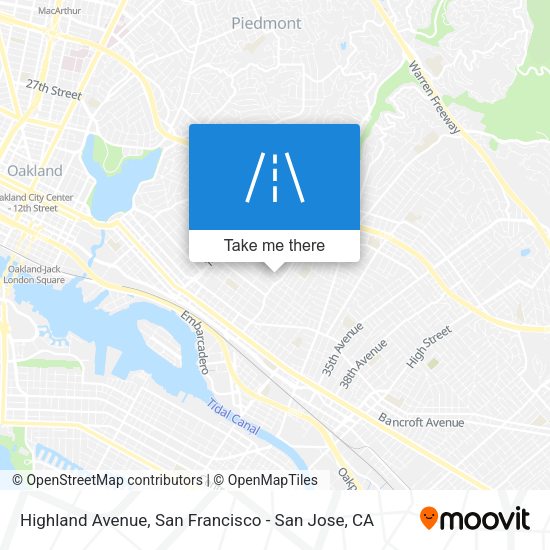 Mapa de Highland Avenue