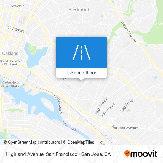 Highland Avenue map