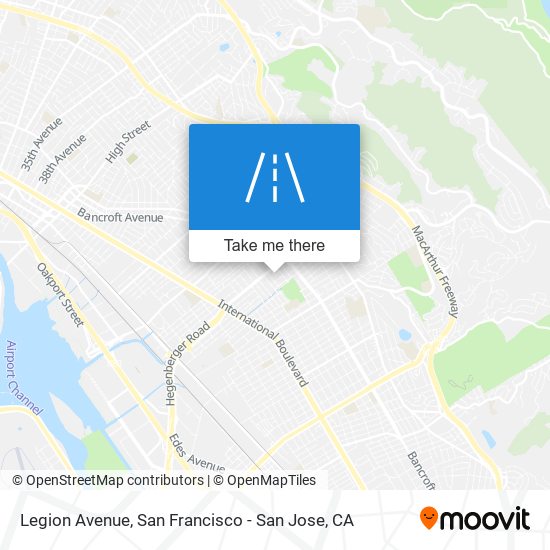 Legion Avenue map