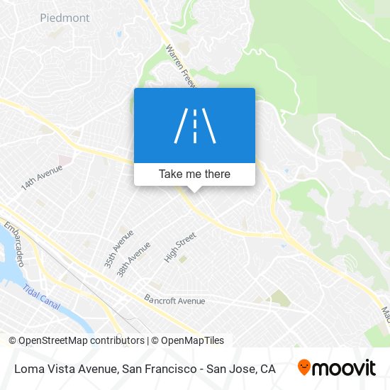 Loma Vista Avenue map