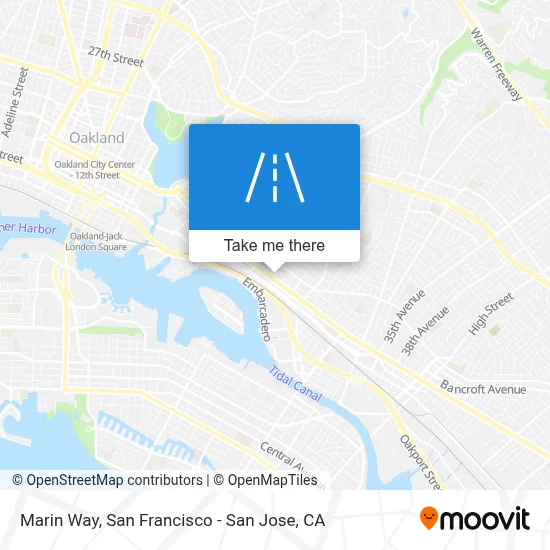 Marin Way map