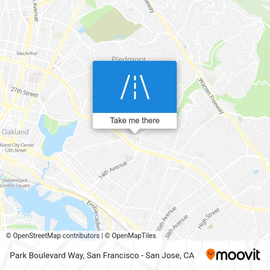 Park Boulevard Way map