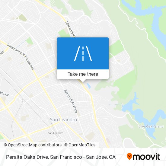 Peralta Oaks Drive map