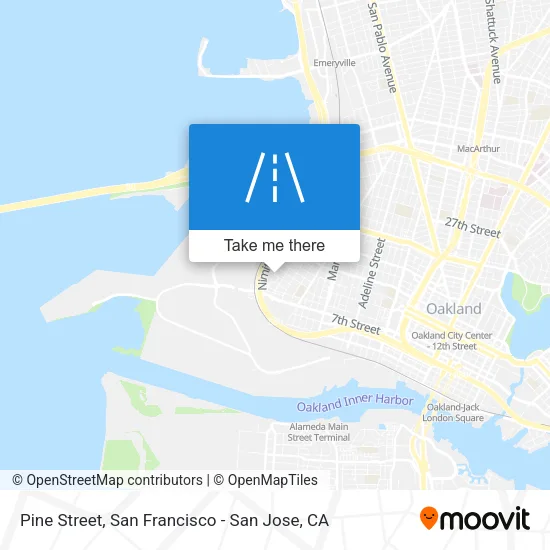 Pine Street map