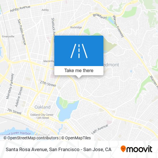 Santa Rosa Avenue map
