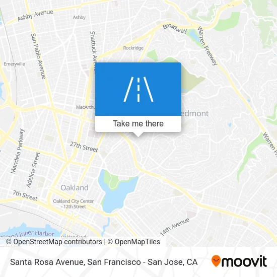 Santa Rosa Avenue map