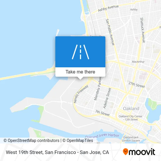 West 19th Street map