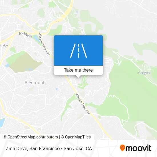 Zinn Drive map