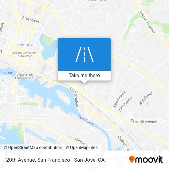 20th Avenue map