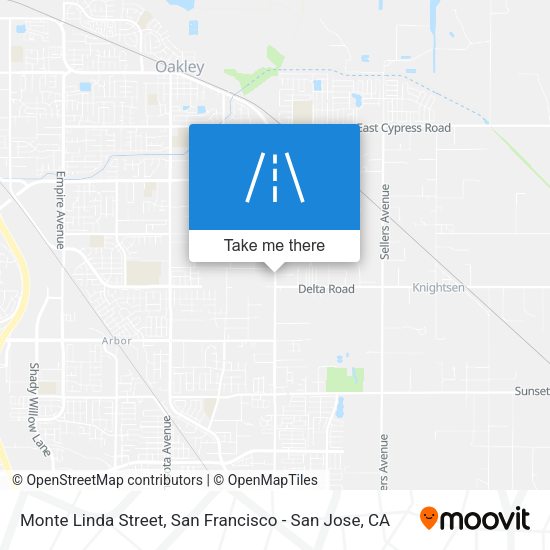 Monte Linda Street map