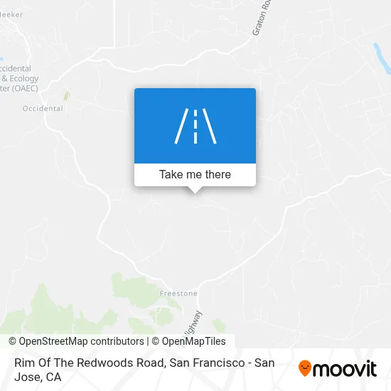 Rim Of The Redwoods Road map