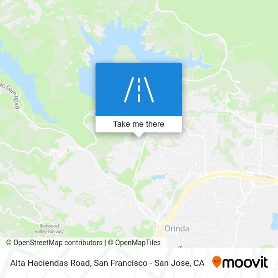 Mapa de Alta Haciendas Road