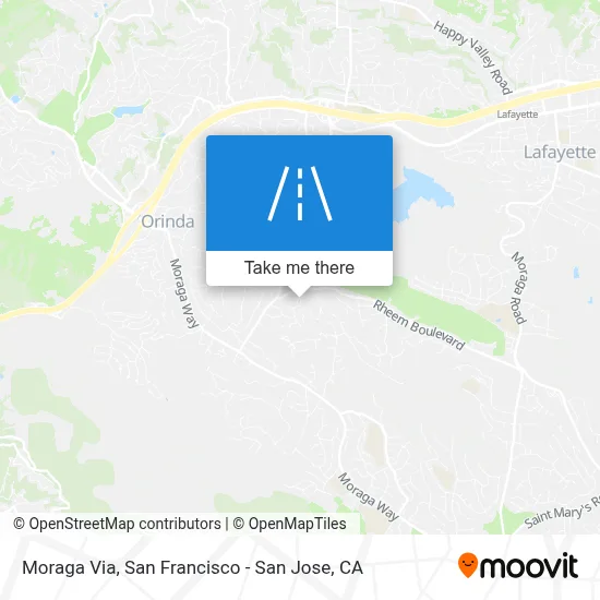 Moraga Via map