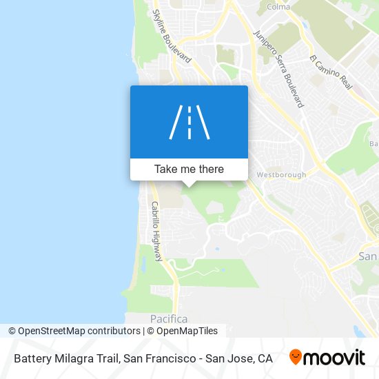 Battery Milagra Trail map