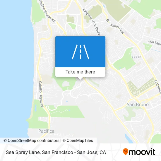 Sea Spray Lane map