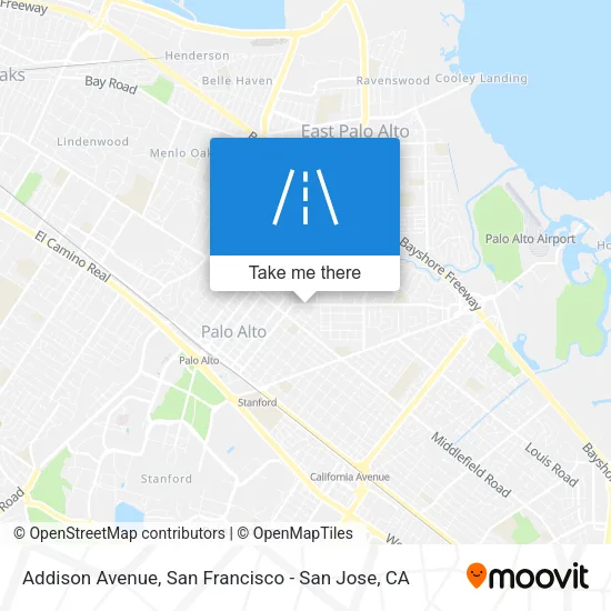 Addison Avenue map