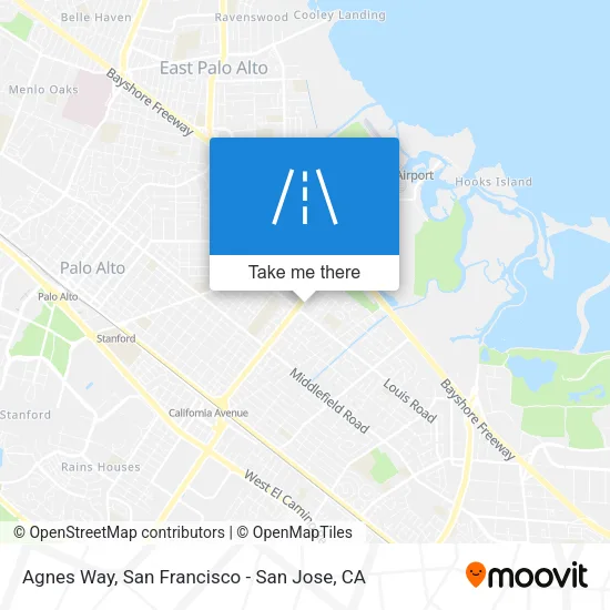 Agnes Way map