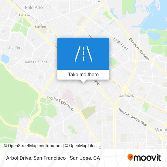 Arbol Drive map