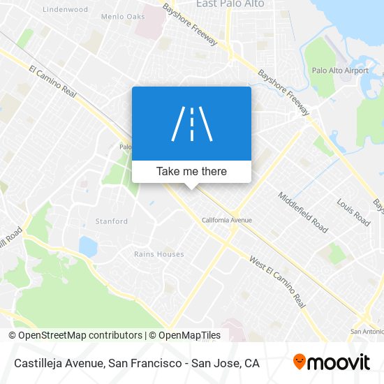 Castilleja Avenue map