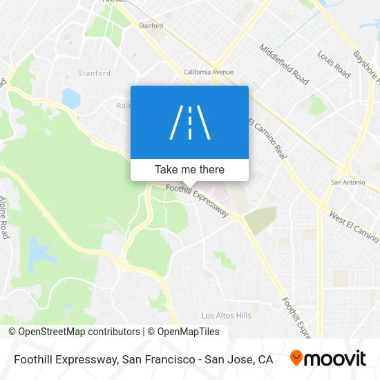 Foothill Expressway map