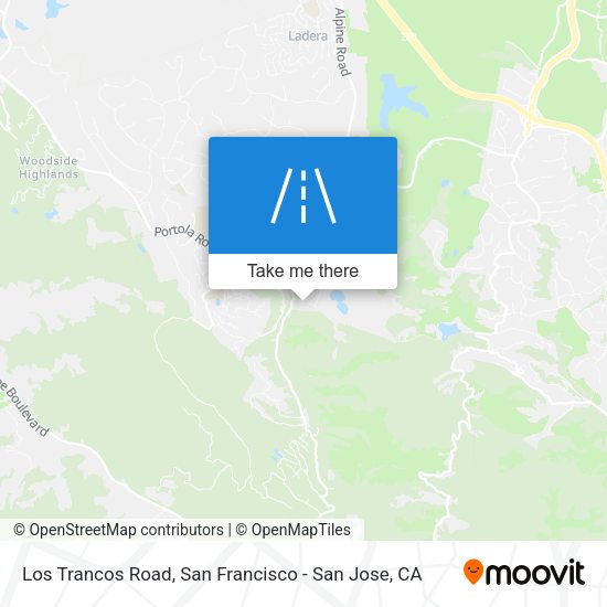 Mapa de Los Trancos Road