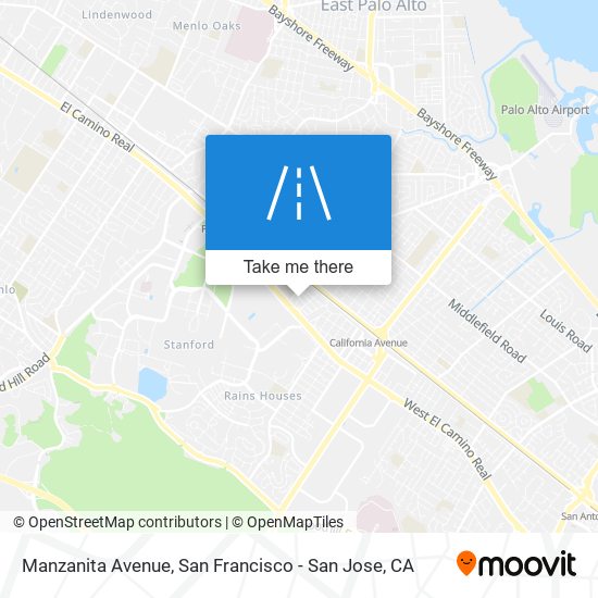Manzanita Avenue map