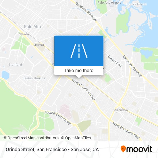 Orinda Street map