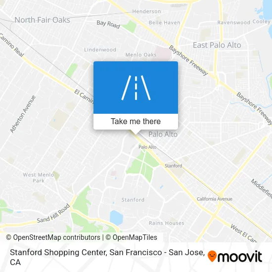 Stanford Shopping Center map