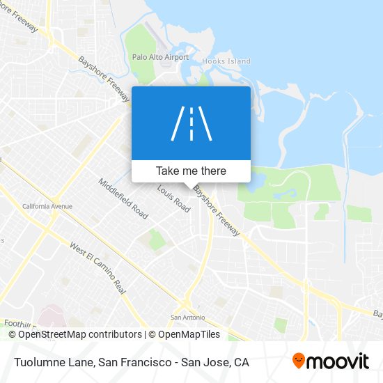 Tuolumne Lane map