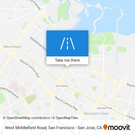 Mapa de West Middlefield Road