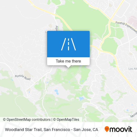 Woodland Star Trail map