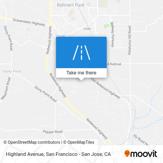 Highland Avenue map